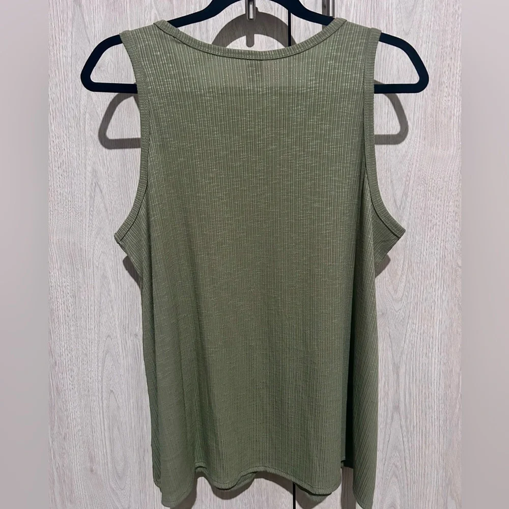 Old Navy - Luxe Sleeveless Top - Olive Green - Picture 2 of 6